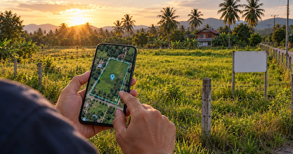 หาเลขแปลงที่ดินจากพิกัด GPS — ยืนอยู่หน้าที่ดิน รู้เลขที่ดินได้ใน 5 นาที